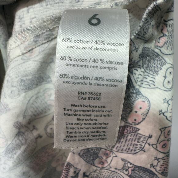 Just One You by Carter’s Girls Owl Print Dress Pink Belt Size 6 - Picture 4 of 4